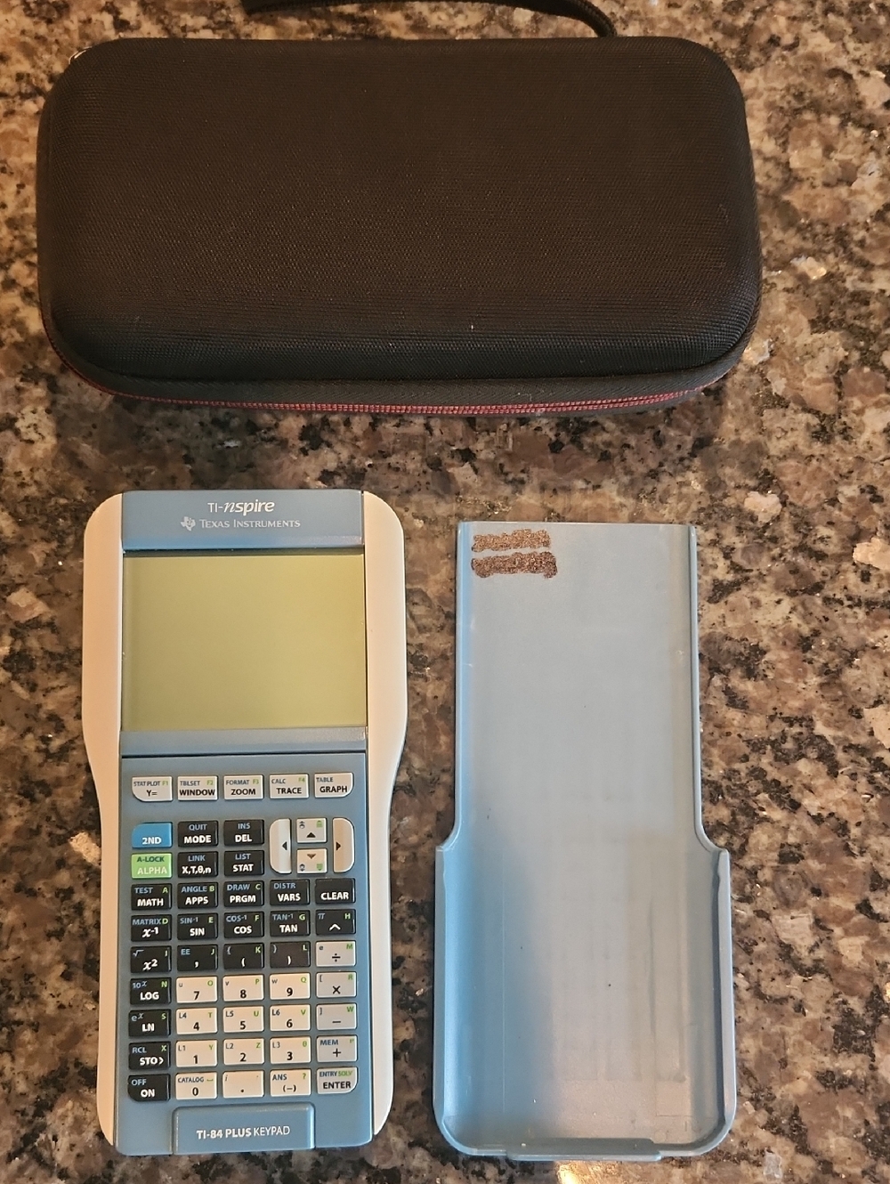 Texas Instruments TI-Nspire with Light Blue TI-84 Plus Keypad and Black Case